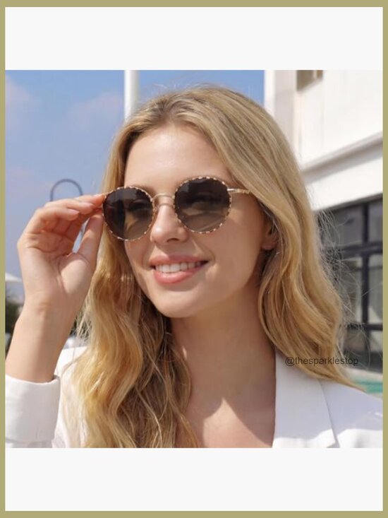 Retro Round Acetate Polarized Sunglasses for Women UV400 Driving Golf CARFIA Retro Round Polarized Sunglasses for Women UV  main image 3